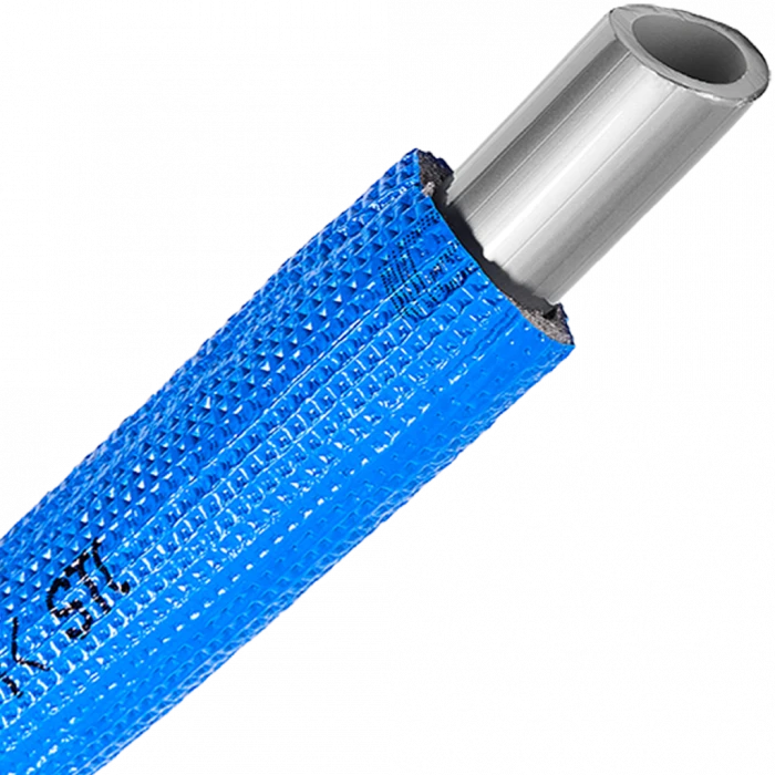 Труба STOUT 20х2,8 (бухта 100 метров) PEX-a из сшитого полиэтилена с кислородным слоем, серая в теплоизоляции (синяя)