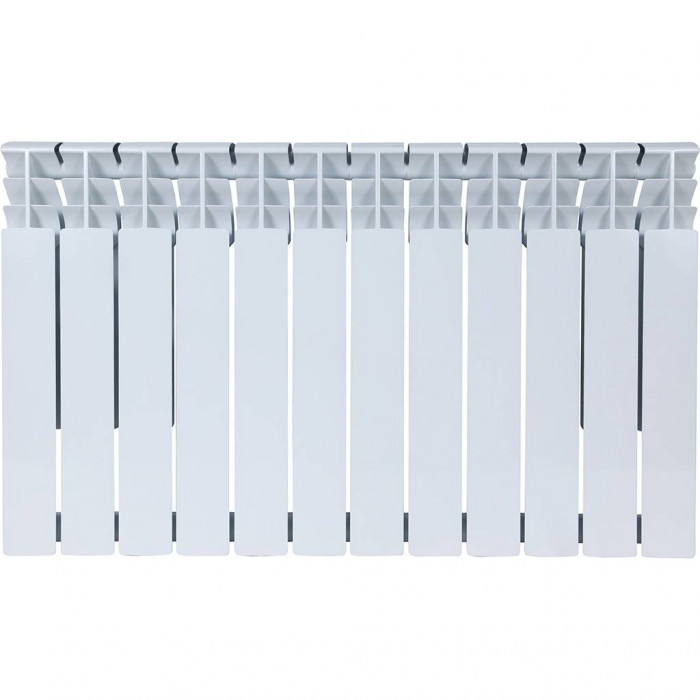 Биметаллический радиатор ROMMER Plus BM 500, 12 секций, боковое подключение, белый