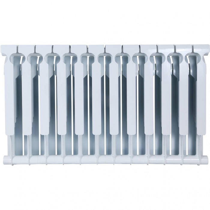 Биметаллический радиатор ROMMER Plus BM 500, 12 секций, боковое подключение, белый