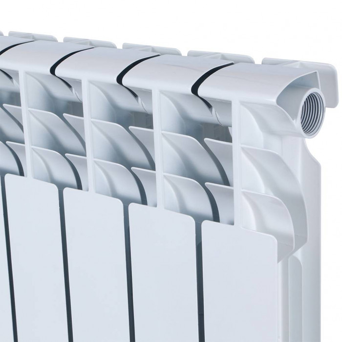 Биметаллический радиатор ROMMER Plus BM 500, 12 секций, боковое подключение, белый