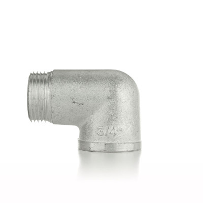 Угольник 90° равнопроходной, НВ 3/4&quot;, TIN латунь