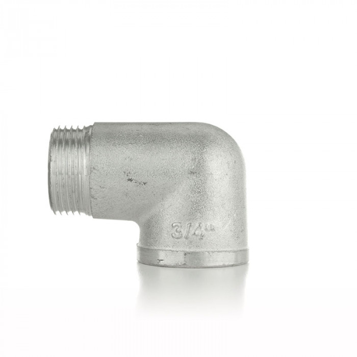 Угольник 90° равнопроходной, НВ 3/4", TIN латунь
