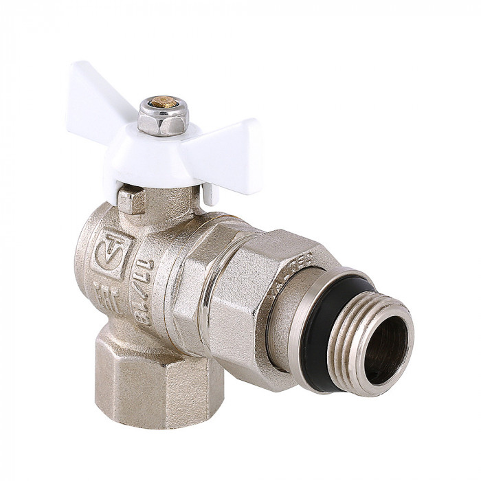 Valtec VT.228.NRW.04 Кран шаровой VALTEC BASE угловой с полусгоном и дополнительным уплотнением 1/2"