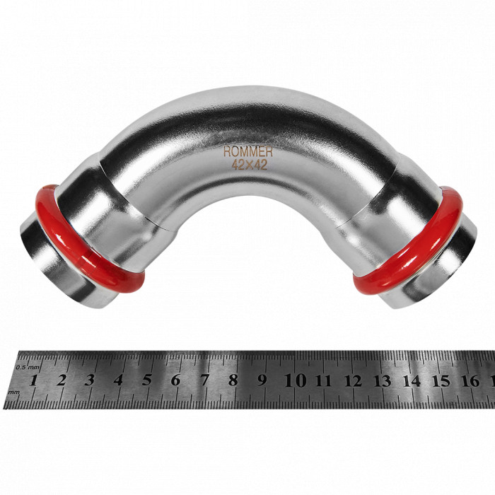 ROMMER RSS-0003-000042 ROMMER Угольник 90°-ВПр, 42, из нержавеющей стали прессовой