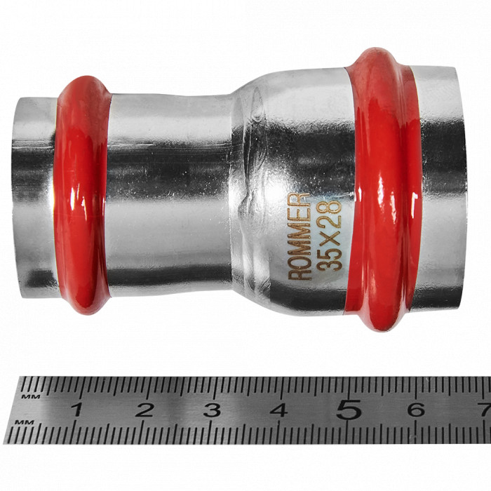ROMMER RSS-0018-003528 Муфта переходная, 35х28, из нержавеющей стали прессовой