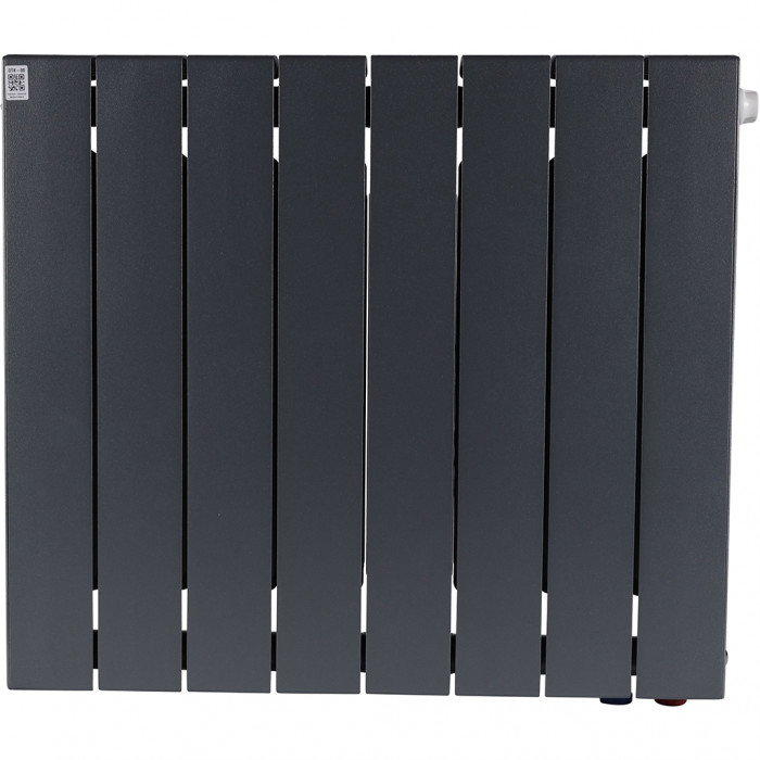 Биметаллический радиатор RIFAR SUPReMO VENTIL 500, 8 секций, нижнее правое подключение, черный