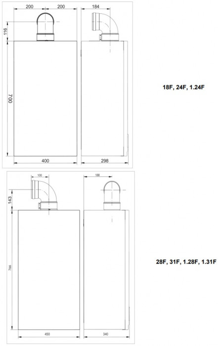 Настенный газовый котел Baxi ECO Life 31F, турбированный, двухконтурный