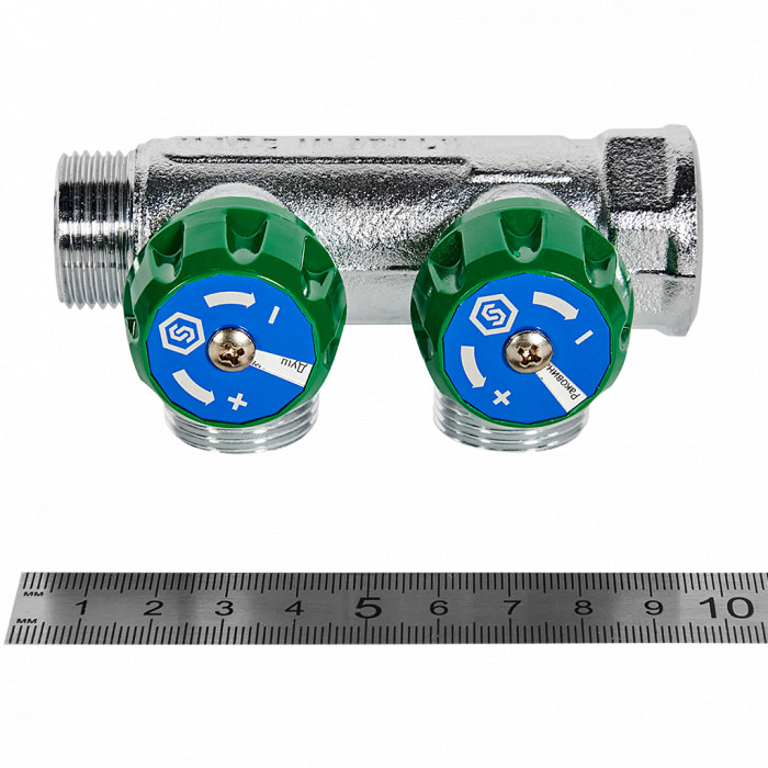 STOUT SMB-6850-343402 STOUT Коллектор регулирующий 3/4", 2 отвода 3/4"ЕК