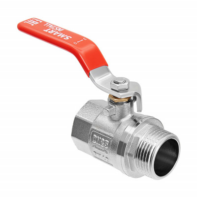 Кран шаровой латунный Smart Install ВР/НР 3/4&quot; рычаг красный