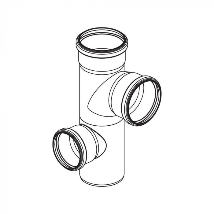 Двухплоскостная крестовина REHAU левая 110/110/75 (11026781002)