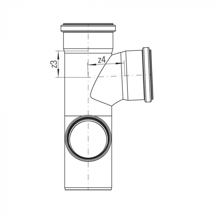 Двухплоскостная крестовина REHAU левая 110/110/75 (11026781002)