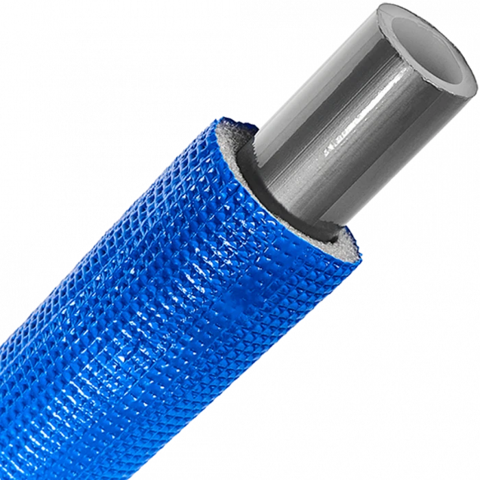 Труба STOUT 25х3,5 (бухта 50 метров) PEX-a из сшитого полиэтилена с кислородным слоем, серая в теплоизоляции (синяя)