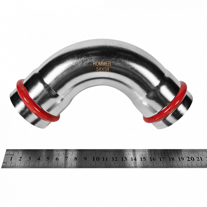 ROMMER RSS-0003-000054 ROMMER Угольник 90°-ВПр, 54, из нержавеющей стали прессовой