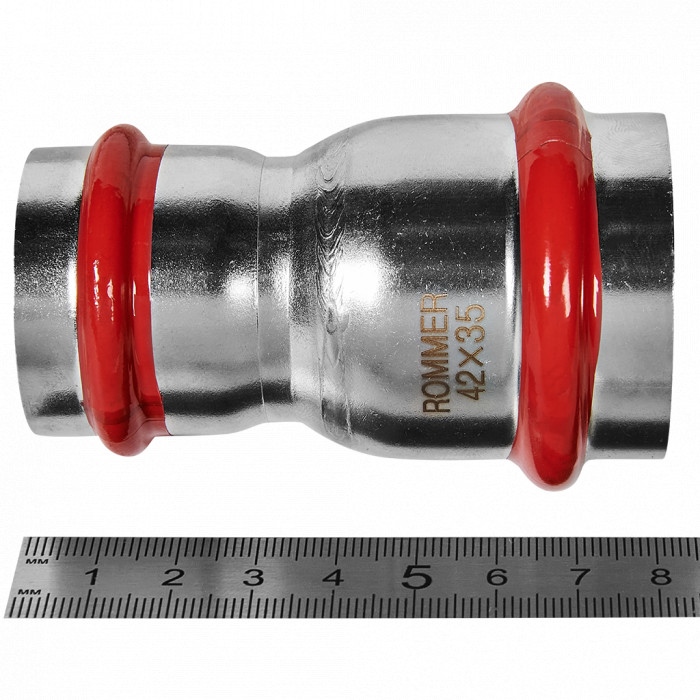 ROMMER RSS-0018-004235 Муфта переходная, 42х35, из нержавеющей стали прессовой
