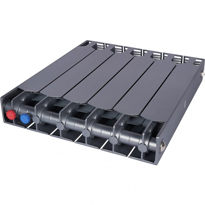 Биметаллический радиатор RIFAR SUPReMO VENTIL 500, 6 секций, нижнее правое подключение, черный