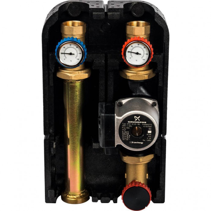 STOUT Насосная группа с прямым контуром 1 1/4" с насосом Grundfos UPSO 32-65 в теплоизоляции DN 32, 42kW[DT10°C]