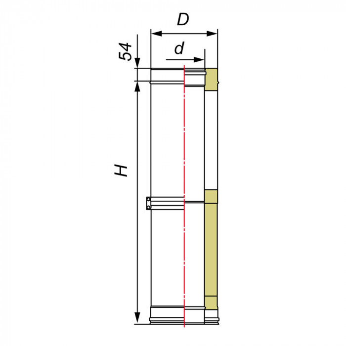 Труба телескопическая L500 D250/350, AISI 321/304 (Вулкан)