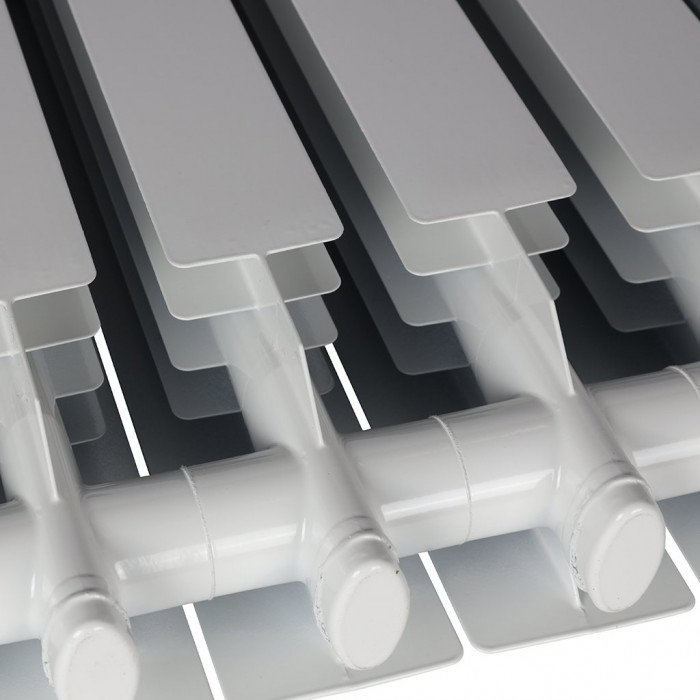 Алюминиевый радиатор STOUT VEGA 500, 10 секций, боковое подключение, белый