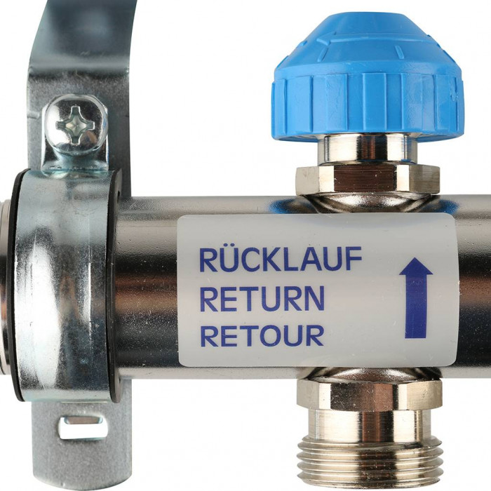 Распределительный коллектор REHAU HKV-D на 7 контуров нержавеющая сталь (12080711002)