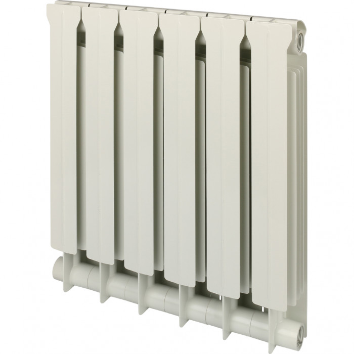 Биметаллический радиатор Global STYLE EXTRA 500, 6 секций, боковое подключение, белый