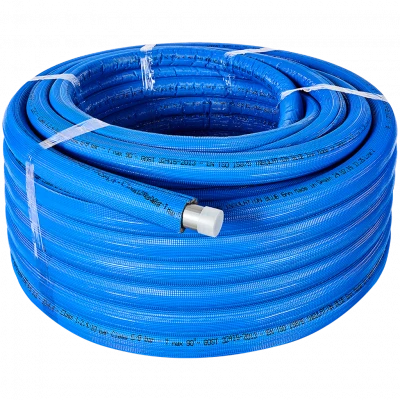 Труба STOUT 32х4,4 (бухта 50 метров) PEX-a из сшитого полиэтилена с кислородным слоем, серая в теплоизоляции (синяя)