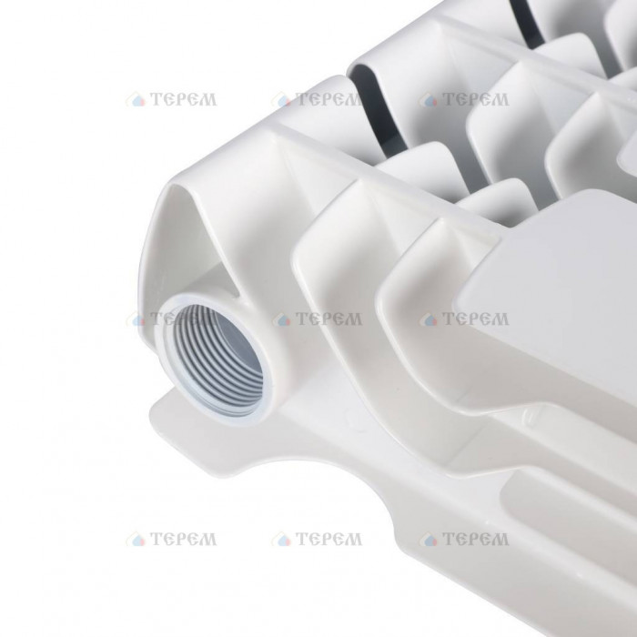 Биметаллический радиатор ROMMER Plus BM 200, 12 секций, боковое подключение, белый