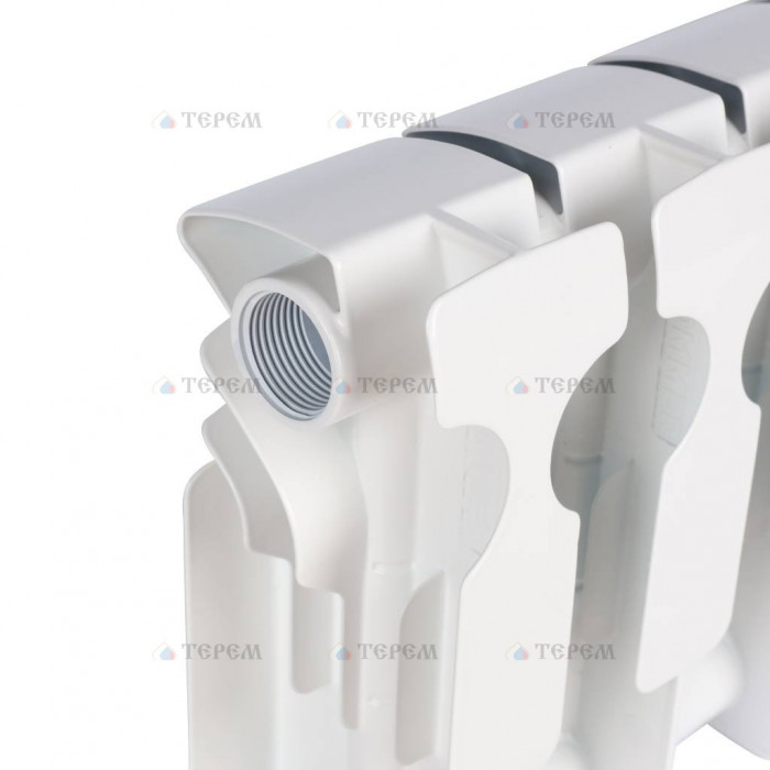 Биметаллический радиатор ROMMER Plus BM 200, 12 секций, боковое подключение, белый