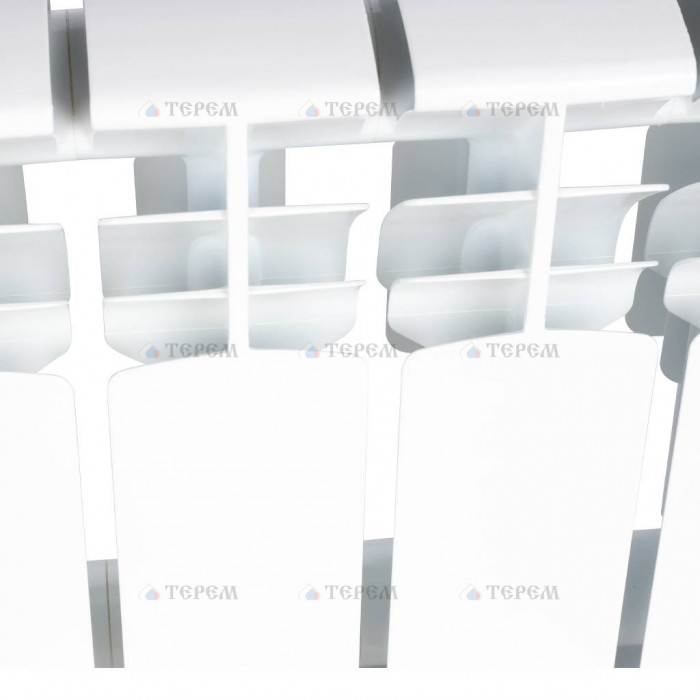 Биметаллический радиатор ROMMER Plus BM 200, 12 секций, боковое подключение, белый