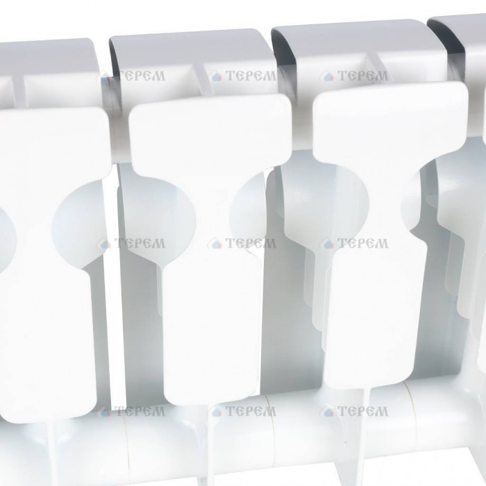 Биметаллический радиатор ROMMER Plus BM 200, 12 секций, боковое подключение, белый