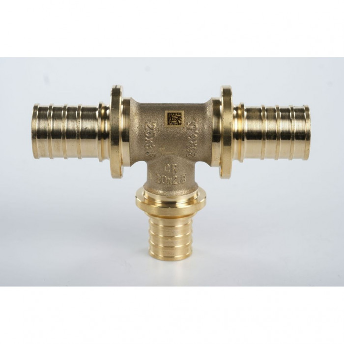 Тройник REHAU с уменьшенным боковым проходом 25-20-25 MX для труб из сшитого полиэтилена аксиальный