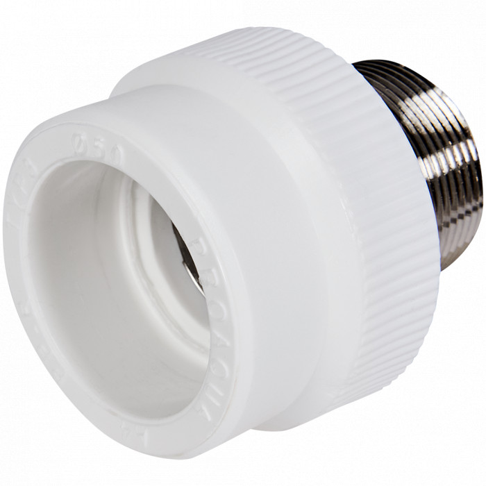 Pro Aqua PA23522P Pro Aqua d= 50-1.1/2 PP-R Муфта комбинированная под ключ НР Белая