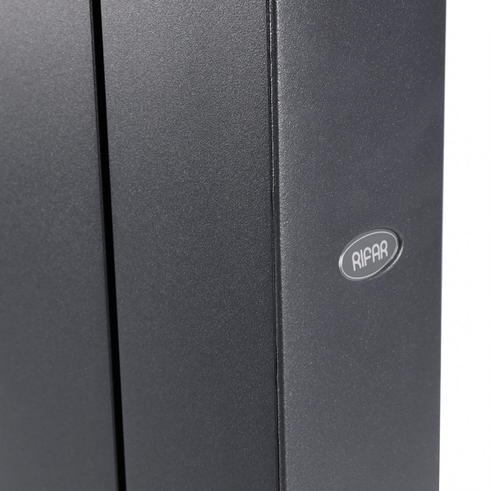 Биметаллический радиатор RIFAR SUPReMO VENTIL 500, 12 секций, нижнее правое подключение, черный