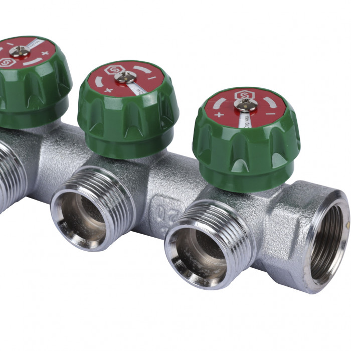 STOUT SMB-6850-343404 STOUT Коллектор регулирующий 3/4", 4 отвода 3/4"ЕК
