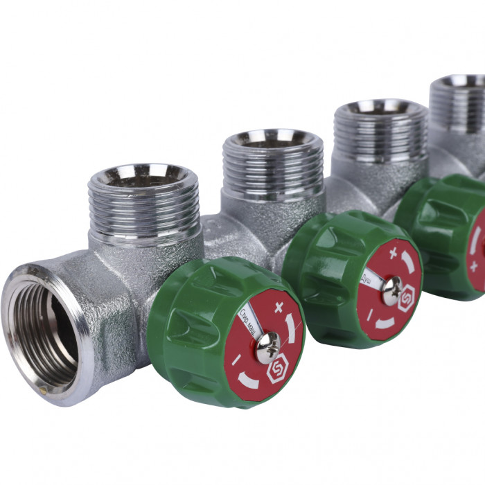 STOUT SMB-6850-343404 STOUT Коллектор регулирующий 3/4", 4 отвода 3/4"ЕК