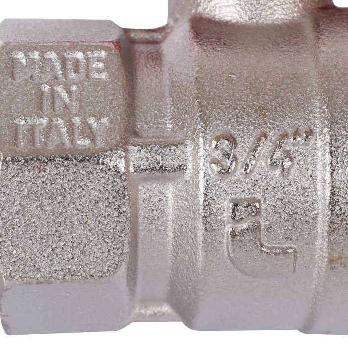 STOUT Кран шаровой стандартнопроходной, ВР/НР, ручка бабочка 3/4 (красная ручка)