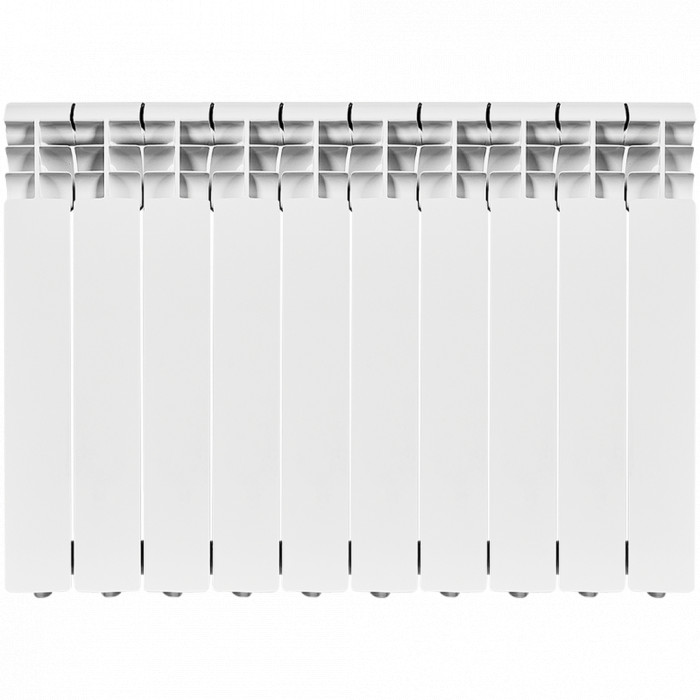 Биметаллический радиатор ROMMER Profi BM 500, 10 секций, боковое подключение, белый