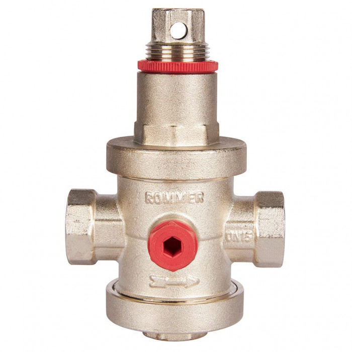 ROMMER RVS-0008-000015 ROMMER Редуктор давления PN25 вн/вн 1/2 с выходом под манометр