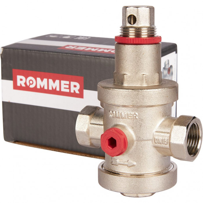ROMMER RVS-0008-000015 ROMMER Редуктор давления PN25 вн/вн 1/2 с выходом под манометр