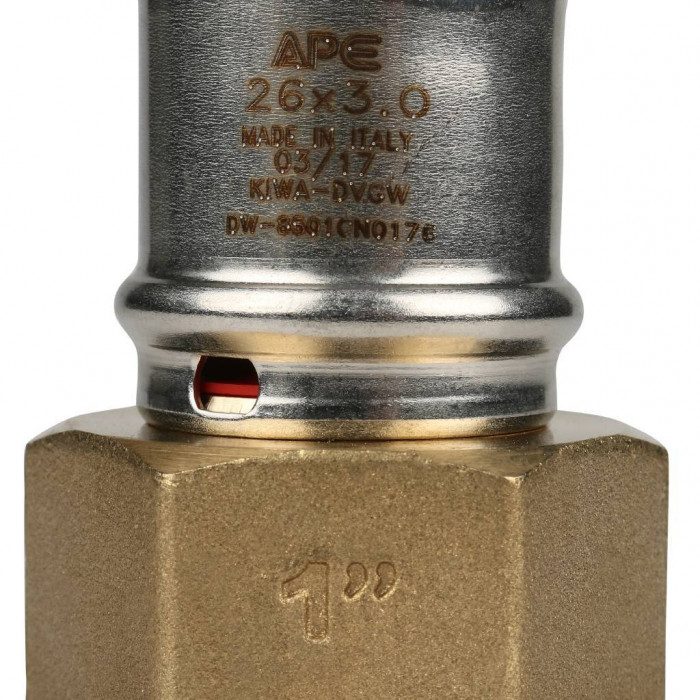 STOUT Переходник с внутренней резьбой 1 х26 для металлопластиковых труб прессовой