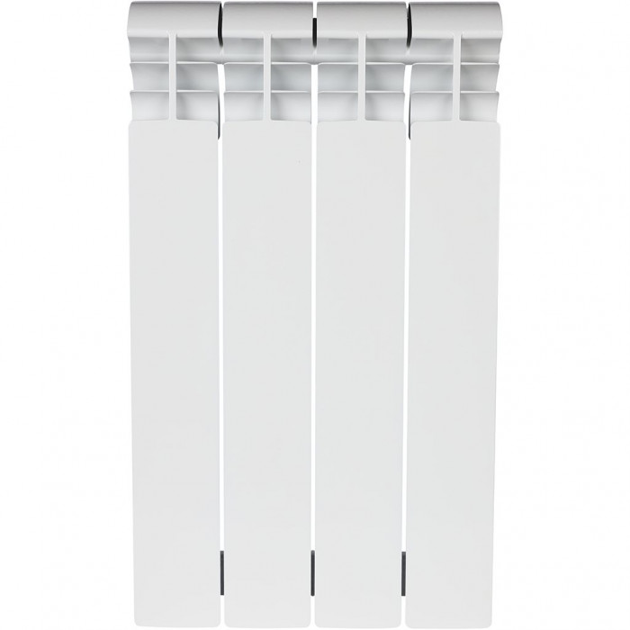 Биметаллический радиатор STOUT VEGA 500, 4 секций, боковое подключение, белый