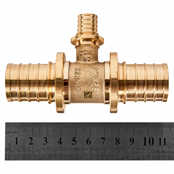 Тройник REHAU с уменьшенным боковым проходом 32-16-32 MX для труб из сшитого полиэтилена аксиальный