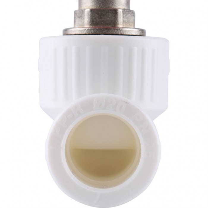 Kalde d=20 Вентиль для полипропиленовых труб под сварку (цвет белый)