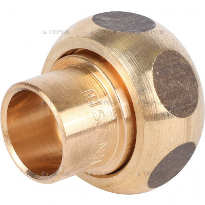 Sanha 4359g разъемное соединение ВП, бронза, с плоск.упл.15x3/4, для медных труб под пайку