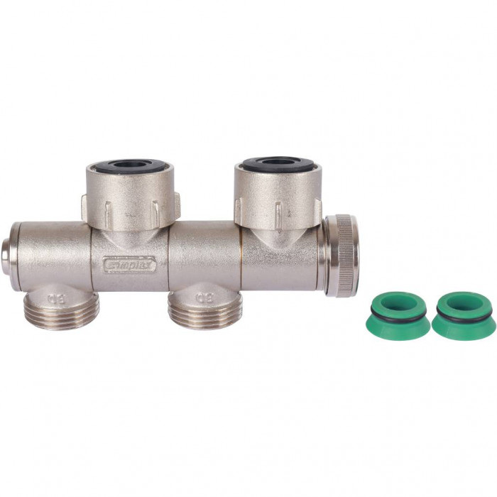 Узел нижнего подключения поворотные VarioCon FE2 c функцией отсечки, слива и заполнения. Для двухтрубных систем