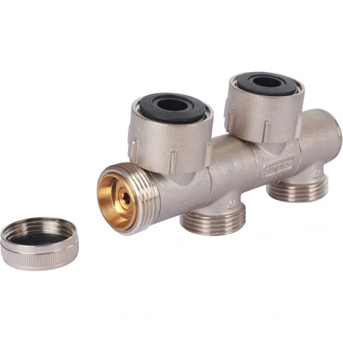 Узел нижнего подключения поворотные VarioCon FE2 c функцией отсечки, слива и заполнения. Для двухтрубных систем