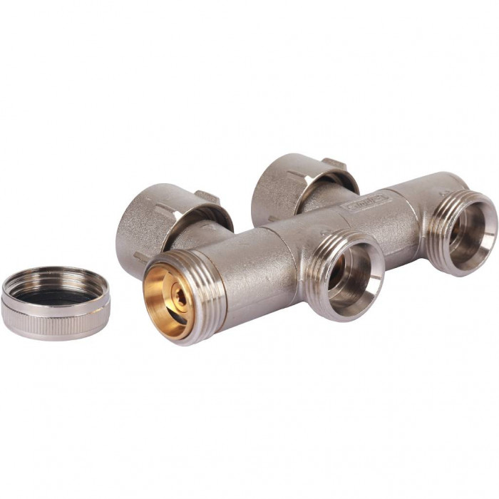 Узел нижнего подключения поворотные VarioCon FE2 c функцией отсечки, слива и заполнения. Для двухтрубных систем