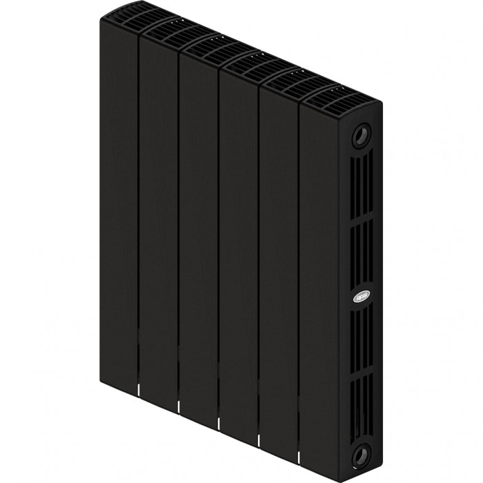 Биметаллический радиатор RIFAR SUPReMO 500, 6 секций, боковое подключение, черный