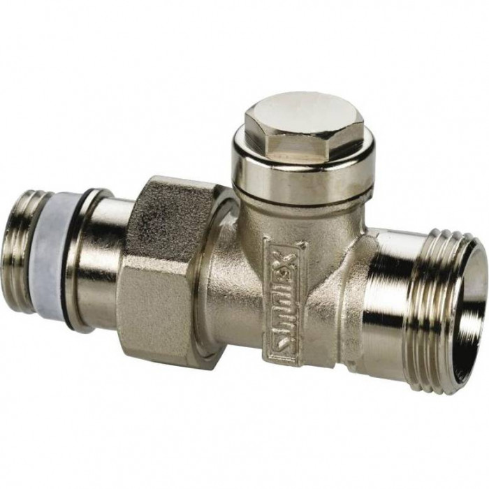 Meibes Вентиль на обратную подводку, прямой, никелированный, 1/2"х3/4"