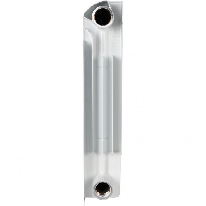 Биметаллический радиатор STOUT ALPHA 350, 10 секций, боковое подключение, белый