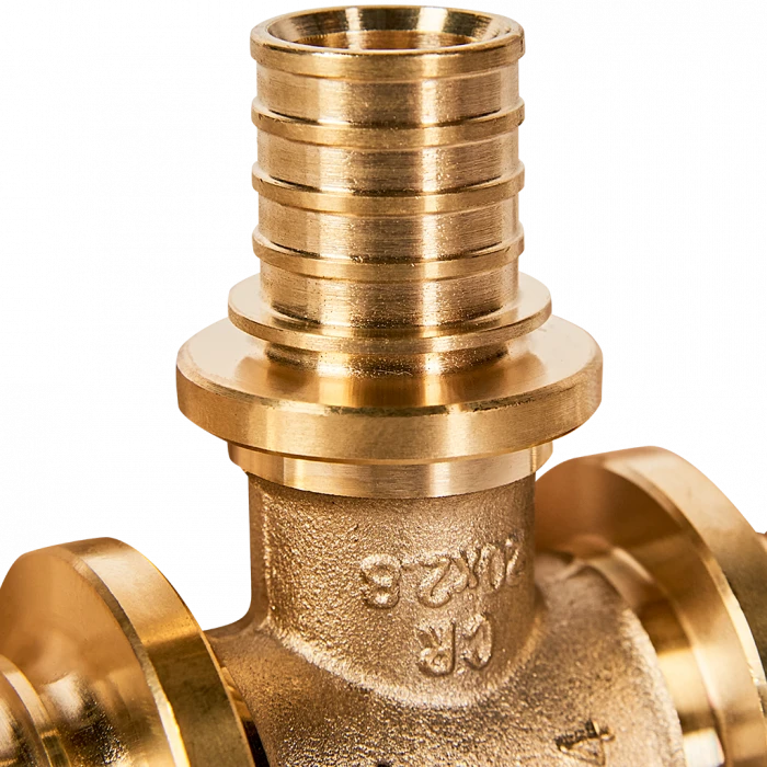 Тройник REHAU с уменьшенным боковым проходом 32-20-32 MX для труб из сшитого полиэтилена аксиальный